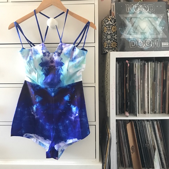 LF Pants - LF Floral Galaxy Romper